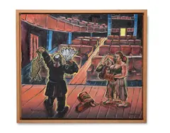 Kunst und politik by Jörg Immendorff, Oil on canvas, sold Mar 2025