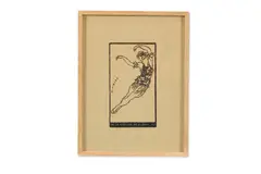 Nijinsky from le spectre de la rose by Valentine Hugo, Woodcut, sold Mar 2025