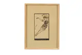 Nijinsky from le spectre de la rose by Valentine Hugo, Woodcut, sold Mar 2025