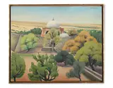 Tomb of tughlaq shah, tughlakabad, delhi by Tobit Roche, 1983, Oil on canvas, sold Mar 2025
