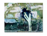 Lagoon by Mauro Bonacina, Acrylic, pencil, oil and high gloss enamel on aluminium, sold Mar 2025