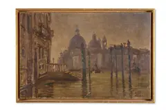 Venice by Beppe Ciardi, Oil on canvas, sold Mar 2025