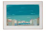 Etude de decor pour le barbier de seville by André Derain, Gouache, ink and collage, sold Mar 2025