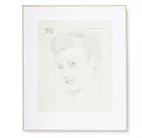 Portrait de jean marais by Valentine Hugo, Pencil, sold Mar 2025