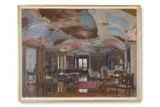 The library, palazzo barbaro, venice by Victor Edelstein, Pastel, sold Mar 2025