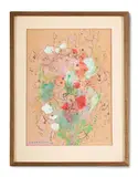 Bouquet de fleurs by Jacques Henri Lartigue, Gouache and ink, sold Mar 2025