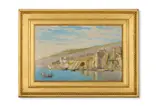 Villa franca by John Mulcaster Carrick, Oil on board, sold Feb 2025