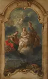 Study for a wall painting: saints catharine by Johan Henrick Keller, Oil on canvas, offered Feb 2025