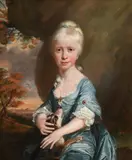 Portrait of joanna helyar by Thomas Beach, Oil on canvas, offered Feb 2025