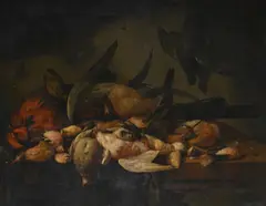 Still life with poultry by Cornelis van Lelienbergh, Oil on canvas, sold Feb 2025