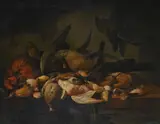 Still life with poultry by Cornelis van Lelienbergh, Oil on canvas, sold Feb 2025