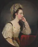 Seton by John Thomas, Oil on canvas, feigned oval, sold Feb 2025