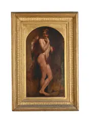 The young angel by William Etty, Oil on canvas, sold Feb 2025