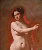 Female nude by William Etty, Oil on board laid to panel Indistinctly inscribed and dated 'Nov, sold Feb 2025