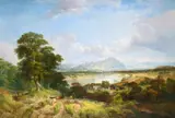 View of sterling from the forth by Frederick Richard Lee, Oil on canvas, sold Feb 2025
