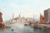 Venetian scene by Alfred Pollentine, Oil on canvas, sold Feb 2025