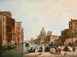 View of venice by Carlo Ferrario, Oil on canvas, sold Feb 2025
