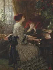 Old songs by Frank Bernard Dicksee, Watercolour, sold Feb 2025