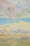 Island in the loch by Edward Steel Harper Junior, Oil on canvas, sold Feb 2025