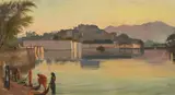 Udaipur, india by George Howard, 9th Earl of Carlisle, Oil on board, sold Feb 2025