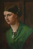 Portrait of rosalind, the artist's wife by George Howard, 9th Earl of Carlisle, Oil on board, sold Feb 2025