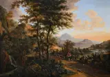 Italian landscape with monte socrate by Richard Banks Harraden, Oil on canvas, offered Feb 2025