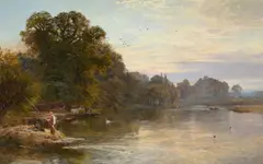Wargrave by George Vicat Cole, Oil on canvas, sold Feb 2025