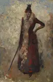 Mademoiselle georgette by Dudley Hardy, Oil on panel, sold Feb 2025