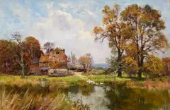 The old mill by Yeend King, Oil on canvas, sold Feb 2025