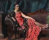 La pitusa by George Owen Wynne Apperley, 1932, Oil on canvas, sold Feb 2025