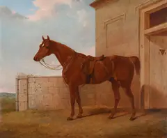 A surrey hunter by Abraham Cooper, Oil on canvas, sold Feb 2025