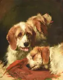 Faithful friends by Thomas Earl, 1860, Oil on canvas, sold Feb 2025