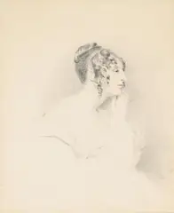 Portrait of a lady in profile by Thomas Lawrence, Pencil and red chalk, offered Feb 2025