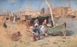 A quiet afternoon by Hector Caffieri, Watercolour, sold Feb 2025
