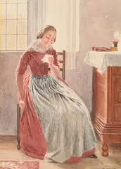 An interesting letter by William Henry Hunt, Watercolour, sold Feb 2025