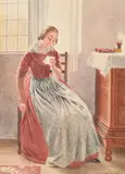 An interesting letter by William Henry Hunt, Watercolour, sold Feb 2025