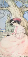 The prayer book by Katherine Cameron, Watercolour, sold Feb 2025