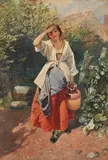 At the spring by John Haynes-Williams, Watercolour, offered Feb 2025