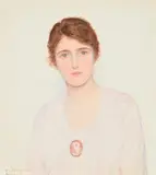 The cameo broach by George Lawrence Bullied, Watercolour, sold Feb 2025