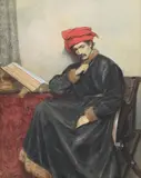 The reader by James Charles Playfair, Watercolour, sold Feb 2025