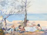 De merienda by George Owen Wynne Apperley, Watercolour, sold Feb 2025