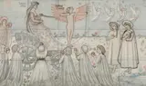 The passing of venus or the triumph of love by Edward Burne-Jones, Pencil, coloured crayon and ink on paper, sold Feb 2025