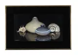 Still life with shells by Carlos Laharrague Rodriguez-bauza, Oil on canvas-board, sold Feb 2025