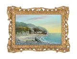 Harbour scene by Richard Allam, Oil on canvas Indistinctly signed, sold Feb 2025
