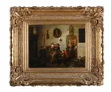 A music class by Emile Gobbairts, Oil on board, sold Feb 2025