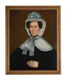 Portrait of a woman by Jonas W. Holman, Oil on canvas, sold Feb 2025