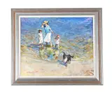 On the promenade by Andreï Yalansky, Oil on canvas, sold Feb 2025