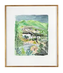'sam vicante' ibiza october '07 by Luke Piper, Watercolour on paper, sold Feb 2025