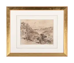 Derbyshire by David Cox, ink and wash, sold Feb 2025