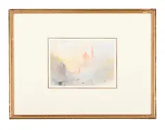 The rhine, after turner by Hercules Brabazon Brabazon, Pastel, sold Feb 2025